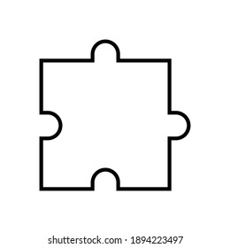 jigsaw icon line style vector for your design