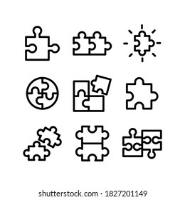 icono de jigsaw o logotipo símbolo de signo aislado ilustración vectorial - Colección de iconos vectoriales de estilo negro de alta calidad
