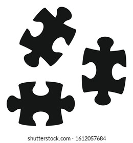 Jigsaw icon. Simple illustration of jigsaw vector icon for web design isolated on white background