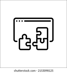 jigsaw icon that hints at finding a solution that will solve a problem, suitable for use in presentations, websites, and mobile apps