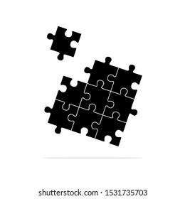 Jigsaw icon. Vector concept illustration for design.