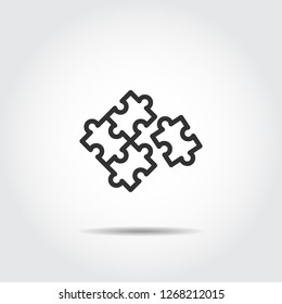 jigsaw icon vector illustration