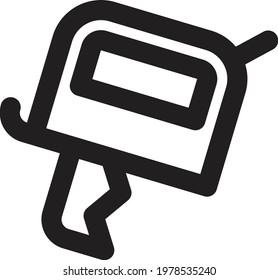 Jigsaw icon, Workshop equipment icon with line style, for any graphic design need