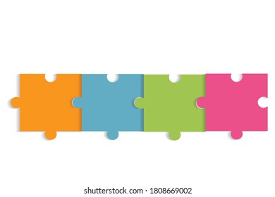 Jigsaw Like working as a team work concept,insert text to space,vector art and illustration.