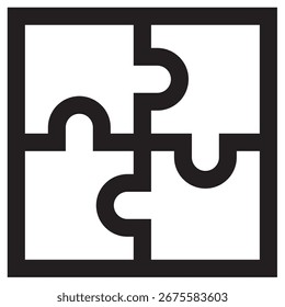 Icono de Vector moderno de rompecabezas: Plantilla de símbolos de ilustración mínima para el diseño de interfaz de usuario del App móvil de Web