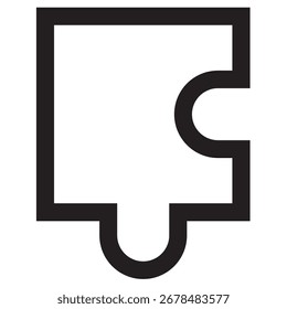 Icono de Vector moderno de rompecabezas: Plantilla de símbolos de ilustración mínima para el diseño de interfaz de usuario del App móvil de Web
