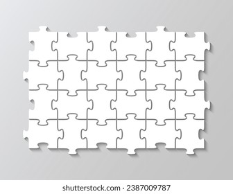 Jigsaw puzzle set of 24 pieces Royalty Free Vector Image