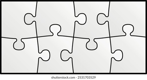 Jigsaw pattern game layout. Matching pieces together