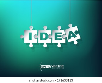 Jigsaw pieces forming IDEA 
