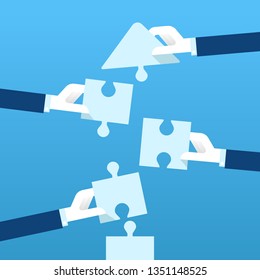 Jigsaw puzzle - Arrow up,vector illustration.