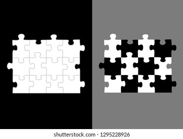 Jigsaw Puzzle Blank Part Vector