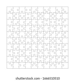 Jigsaw puzzle blank template or cutting guidelines