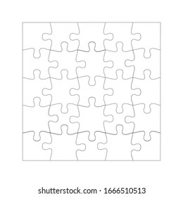 Plano en blanco de rompecabezas o guías de corte