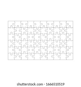 Jigsaw puzzle blank template or cutting guidelines