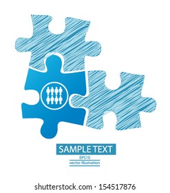 jigsaw puzzle. connection. vector Illustration.
