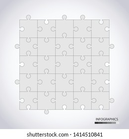 Jigsaw puzzle design vector background