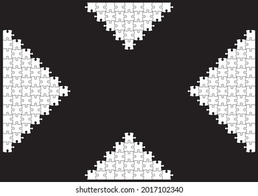Jigsaw puzzle frame background material