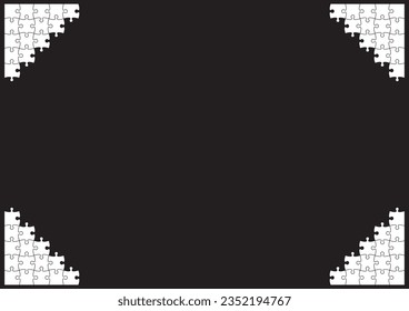 Jigsaw puzzle frame background material