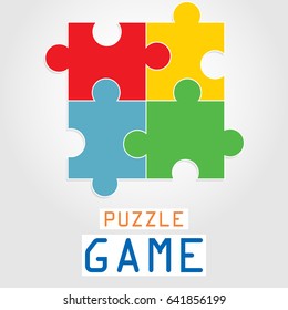 jigsaw puzzle game vector