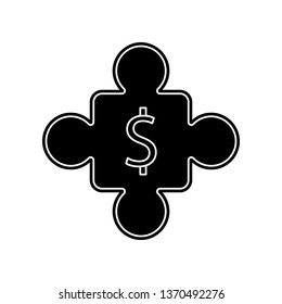 jigsaw puzzle icon. Element of Banking for mobile concept and web apps icon. Glyph, flat icon for website design and development, app development