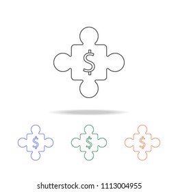 jigsaw puzzle icon. Elements of banking in multi colored icons. Premium quality graphic design icon. Simple icon for websites, web design, mobile app, info graphics on white background