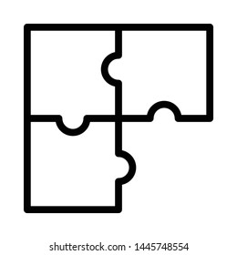 jigsaw puzzle icon. flat illustration of jigsaw puzzle icon for web, pattern, design, etc.