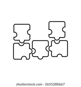 jigsaw puzzle icon illustration element design