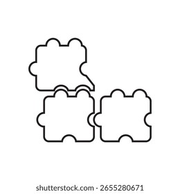 Jigsaw Puzzle Icono Ilustración Elemento Diseño