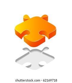 jigsaw puzzle icon isolated on white background