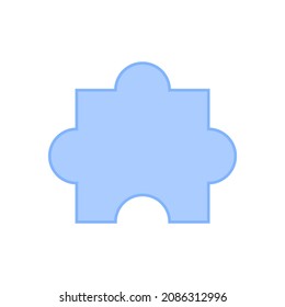 Jigsaw puzzle icon. Jigsaw puzzle piece vector or clipart.