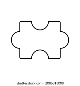 Jigsaw puzzle icon. Jigsaw puzzle piece vector or clipart.