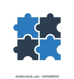 Puzzleteil-Symbol - Plugins-Symbol (Vektorillustration-Abbildung)
