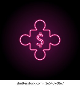 Icono del rompecabezas. Línea delgada simple, contorno vector de iconos bancarios para ui y ux, sitio web o aplicación móvil