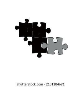Plantilla de diseño vectorial del icono del rompecabezas. Ilustración vectorial.