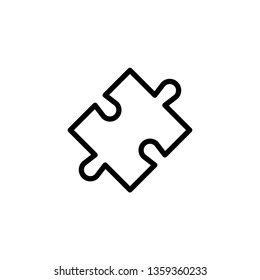 Jigsaw Puzzle Icon Vector Illustration Logo Template