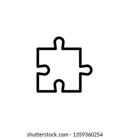 Jigsaw Puzzle Icon Vector Illustration Logo Template