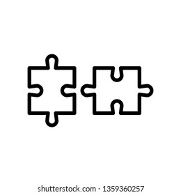 Jigsaw Puzzle Icon Vector Illustration Logo Template