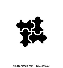 Jigsaw Puzzle Icon Vector Illustration Logo Template