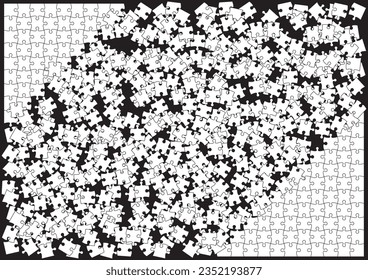 Jigsaw puzzle illustration background material