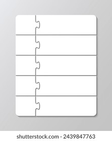 Puzzle-Info-Grafik mit 10 Teilen, Schritten, Teilen des Prozessdiagramms. Puzzle-Raster. Rechteck-Infografik zur Geschäftspräsentation. Geschäftspräsentation für Infografiken. Vektor