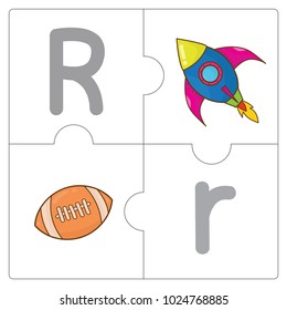 The jigsaw puzzle match words-R