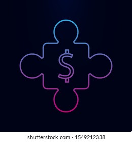 Jigsaw puzzle nolan icon. Simple thin line, outline vector of banking icons for ui and ux, website or mobile application