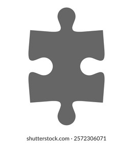 Jigsaw puzzle one color piece isolated, games and creativity concept