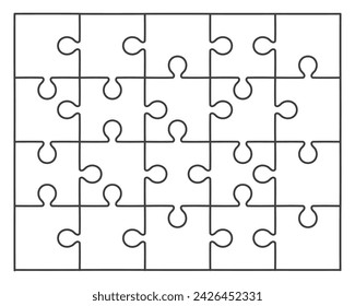 jigsaw puzzle outline background vector