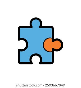 Jigsaw puzzle piece icon designed for games.