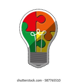 Jigsaw puzzle piece icon vector illustration graphic design
