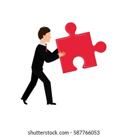 Jigsaw puzzle piece icon vector illustration graphic design