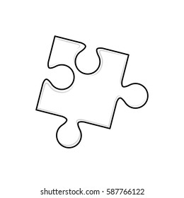 Jigsaw puzzle piece icon vector illustration graphic design