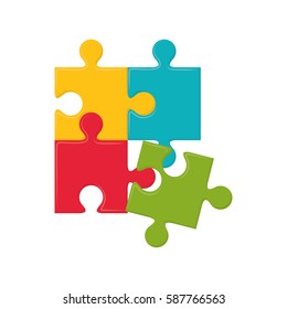 Jigsaw Puzzle Piece Icon Vector Illustration Graphic Design