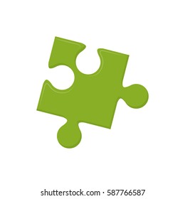 Jigsaw puzzle piece icon vector illustration graphic design